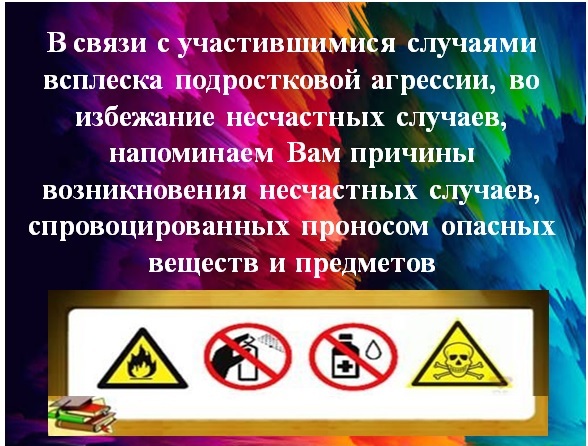 Перечень опасных веществ и предметов.